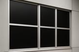 black opaque film on windows