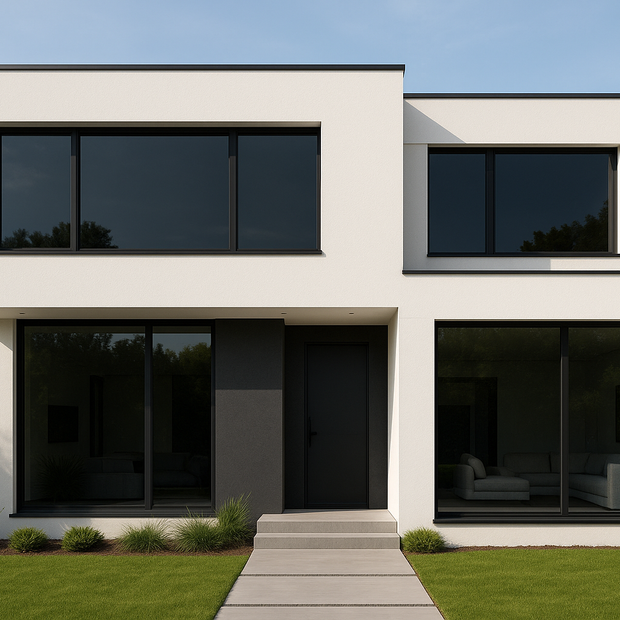 house with 35% tinted windows