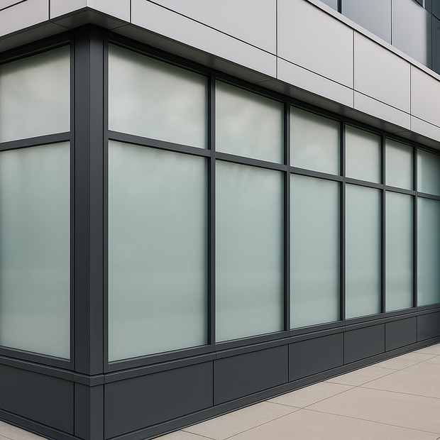 Privacy film on windows